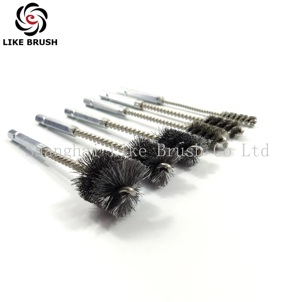 Stainless Steel Deburring Brushes with Hex Shank