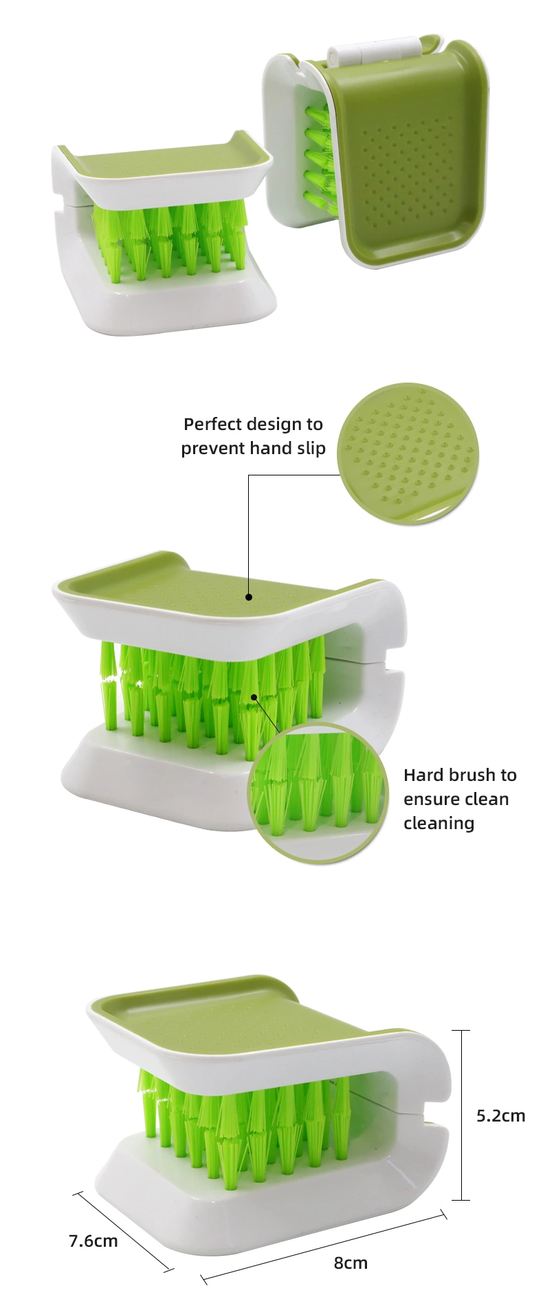 Double-Sided Plate Cleaning Sponge Kitchen Cleaning Cooktop Pot Washing Brush