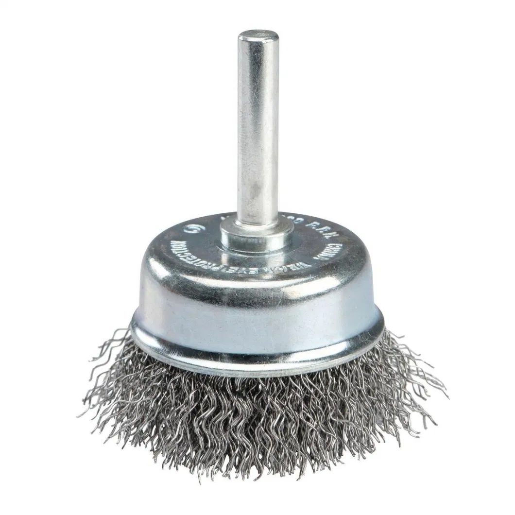 Free Sample Konaflex Cup Crimped Steel Wire Brushes with Nut for Angel Grinder or Electric Drill