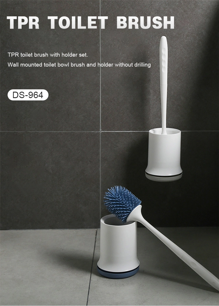 Household Cleaning Tool New Silicone TPR Flexible Toilet Bowl Brush