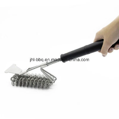 BBQ Stainless Steel Wire Brush with Scraper