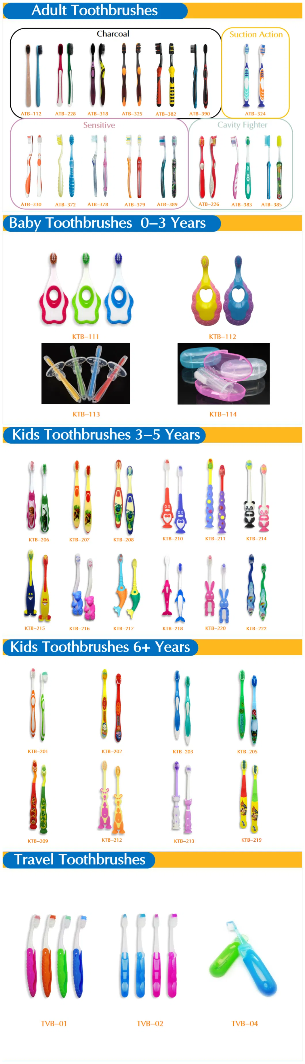 Personal Care Kids Toothbrush with Nice Shape