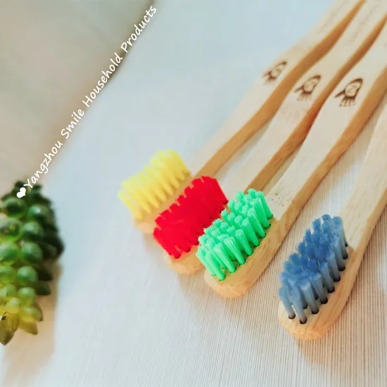 OEM Customized Eco Friendly Children Kids Bamboo Toothbrush with Soft Bristles 