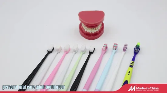 Manufacturer Personal Oral Care Plastic Charcoal 2PCS Set Adult Toothbrush 