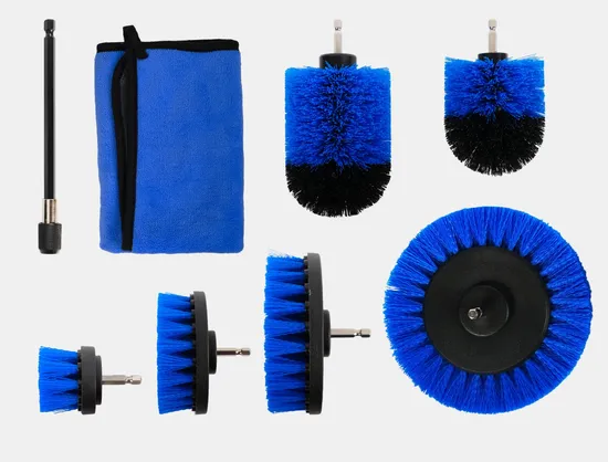 8 PCS Set Washing Car Disc Brush Scrubbing Power Drill Tools Bathroom Kitchen Cleaning Car Brush 