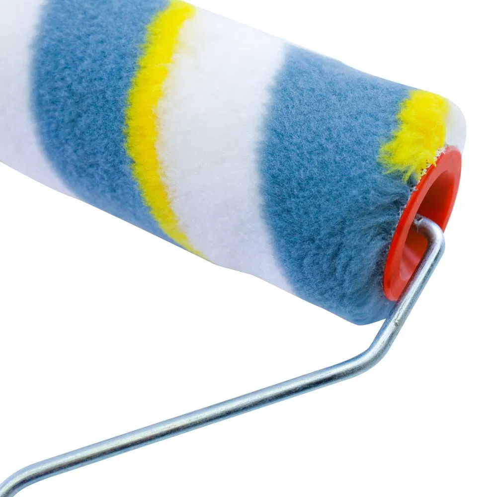Free Sample Popular Pattern Paint Roller Brush with Plastic Handle Paint Tool for House Painting
