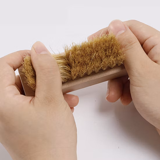 Daan Wooden Block Brush with Horsehair for Leather Shoe Polishing