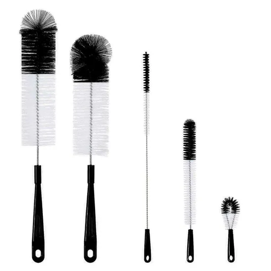 Sisal Kitchen Cleaning Brush Natural Bamboo Bottle Brush Set 