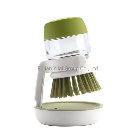Automatic Liquid Filling Good Grips Soap Dispensing Palm Brush Kitchen Cleaning Brushes 