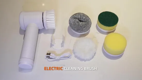 5 in 1 Multipurpose Electric Spin Scrubber Kitchen Tank Shoe Dishwashing Electric Cleaning Brush