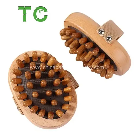 Wooden Handheld Massage Brush Body Anti Cellulite Brush Air Cushion Massager 
