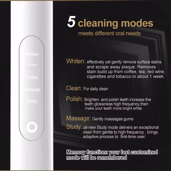 Pink Personal Oral Care Electric Power Toothbrush Sonic Toothbrush