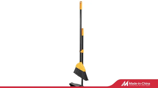 Quick Easy Upright Broom and Dustpan Set Sturdy Long Handled Broom Dustpan Combo Durable Kitchen, Lobby or Office Broom and Dust Pan Brush Perfect 