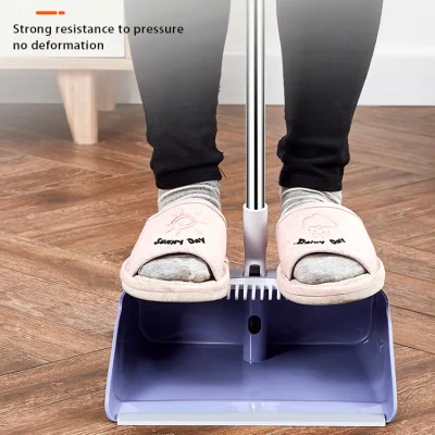 2022 Hot Sale Stainless Steel Long Handle Household Magnet Suction Sweeper Plastic Broom and Dustpan Set