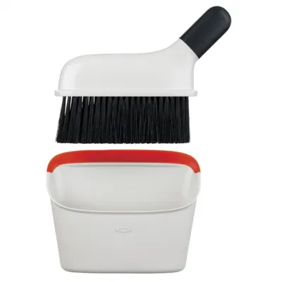 Household Products White Grips Dustpan Brush Broom Set