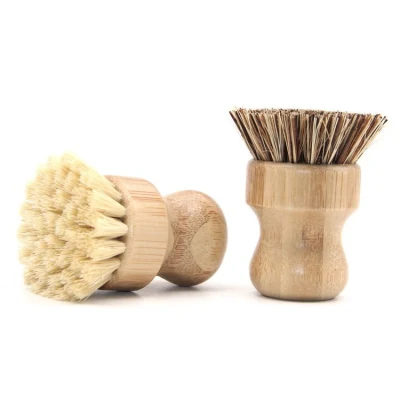 Bamboo Handle Cleaning Brush Scrubber Kitchen Pan Dish Bowl Pot Brush Household