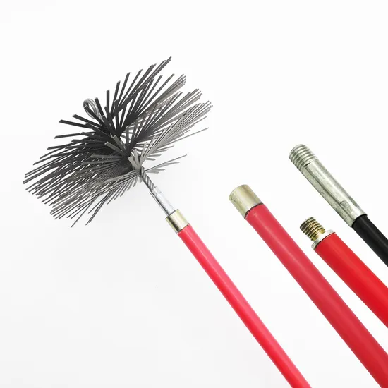 Durable Household Chimney Cleaning Kit Nylon Wire Chimney Sweeper Brush Set with Rods 