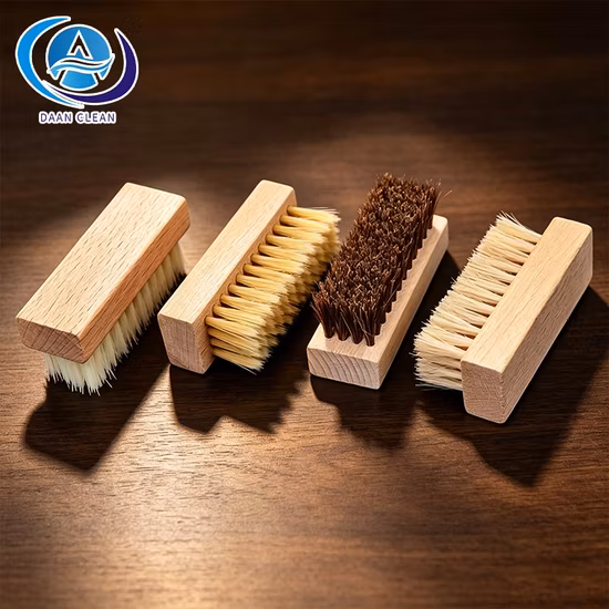 Daan Pig Bristle Brush with Beechwood Base for Suede Shoes