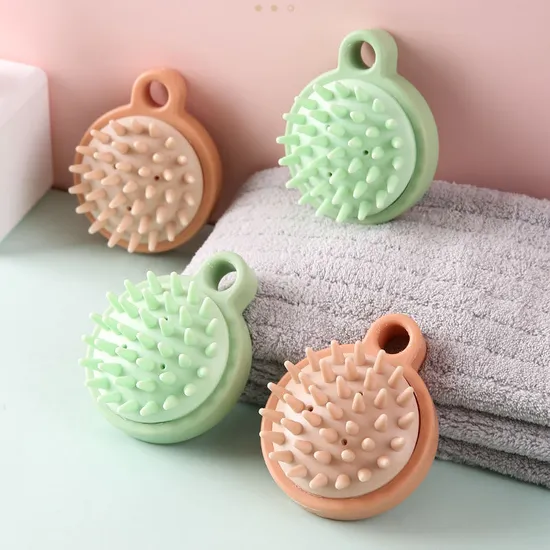 Silicone Shampoo Brush Bath Massage Scalp Comb Household Dandruff and Itching Relieving Shampoo Brush 