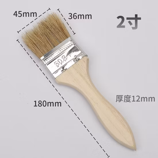Wholesale Factory Price Cheap Wooden Handle Paint Brushes with Pure Bristle Paint Tool