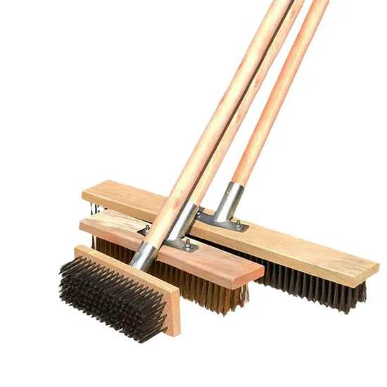 Hot Selling Plastic Durable Long Handled Solid Wood Floor Cleaning Broom Brush 