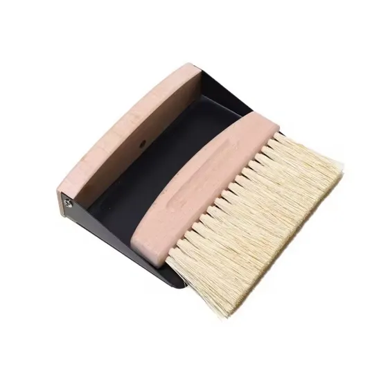 Promotional Factory Outlet Household Portable Wood Mini Desktop Table Dustpan Cleaning Brushes 