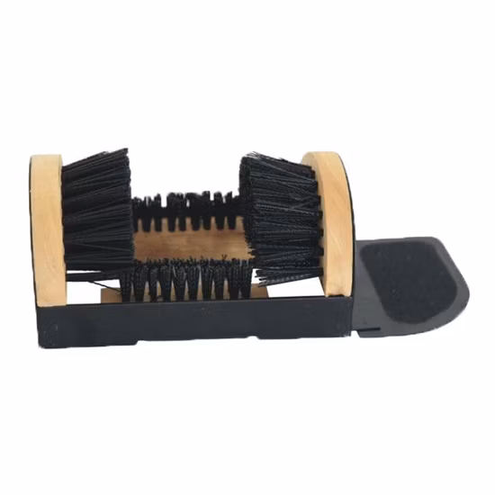Shoe Cleaner Wooden Boot Brush with Scraper Cleaning